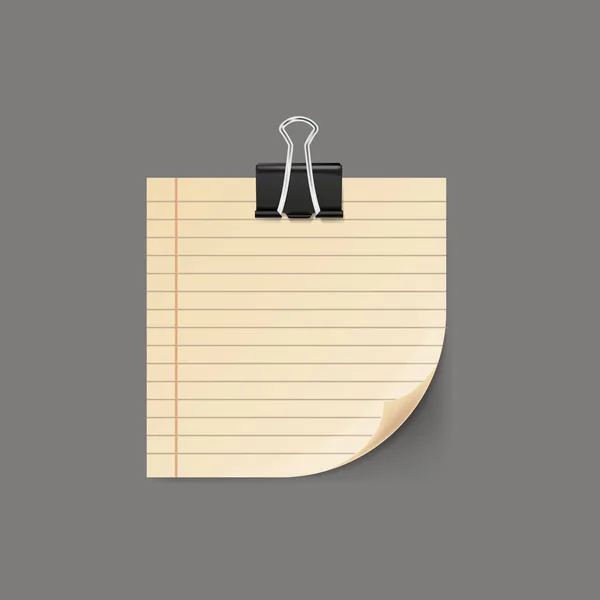 Sticky Note Curled Corner Isolated Background Vector Illustration Eps — 스톡 벡터