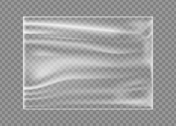 Transparentní Polyetylénová Plastová Osnova Vektorová Ilustrace Eps — Stockový vektor