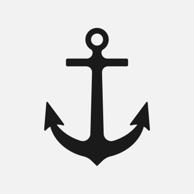 Beyaz arkaplanda ancor simgesi izole edildi. Vektör çizimi. Eps 10.