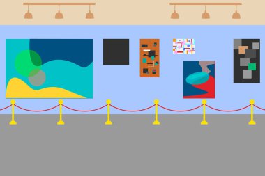 Modern resim sanat müzesi. Vektör çizimi. Eps 10