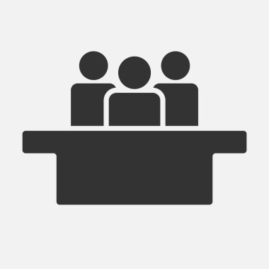 Jüri simgesi beyaz arkaplanda izole edildi. Vektör çizimi. Eps 10.