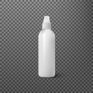 Beyaz arka planda izole edilmiş şişe spreyi. Vektör çizimi. Eps 10.