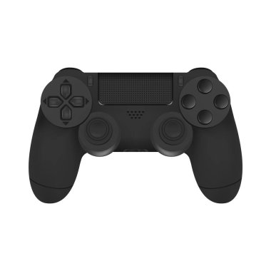 Gerçekçi Uydurma Modern Oyun Kontrolörleri. Oyun konsolundan izole edilmiş oyun alanı beyaz arkaplan üzerinde. Vektör çizimi. Eps 10.