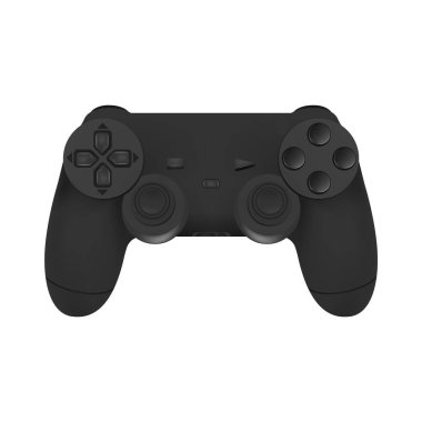 Gerçekçi Uydurma Modern Oyun Kontrolörleri. Oyun konsolundan izole edilmiş oyun alanı beyaz arkaplan üzerinde. Vektör çizimi. Eps 10.