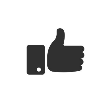 Beyaz arka planda el simgesi izole edildi. Vektör çizimi. Eps 10.