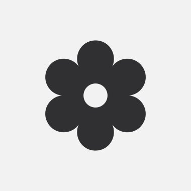 Beyaz arkaplanda çiçek simgesi izole edildi. Vektör çizimi. Eps 10.