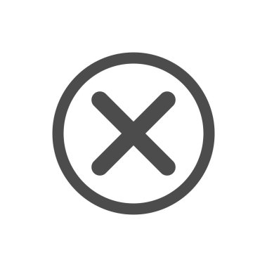 Beyaz arkaplanda izole edilmiş simgeyi sil. Vektör çizimi. Eps 10.