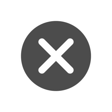 Beyaz arkaplanda izole edilmiş simgeyi sil. Vektör çizimi. Eps 10.