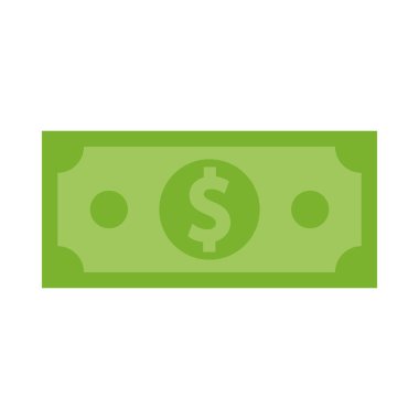 Para faturası beyaz arka planda izole edilmiş. Vektör çizimi. Eps 10.