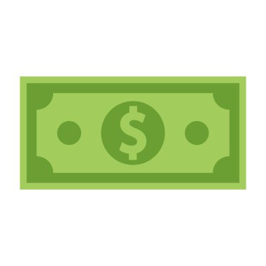 Para faturası beyaz arka planda izole edilmiş. Vektör çizimi. Eps 10.