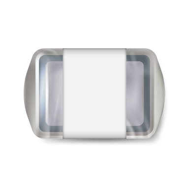 Tepsi kabı beyaz arkaplanda izole edildi. Vektör çizimi. Eps 10.