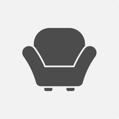 Koltuk ya da koltuk beyaz arka planda izole edilmiş. Vektör çizimi. Eps 10.