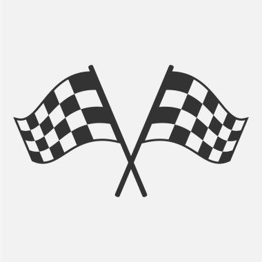 Beyaz arka planda yarış bayrağı izole edildi. Vektör çizimi. Eps 10.