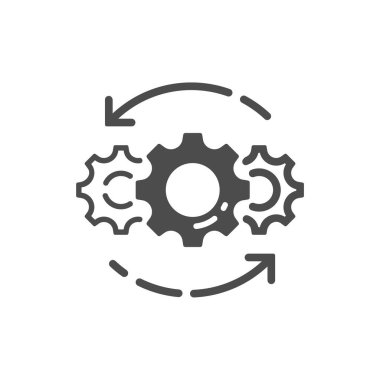 Operasyon çizgisi simgesi beyaz arkaplanda izole edildi. Vektör çizimi. Eps 10.