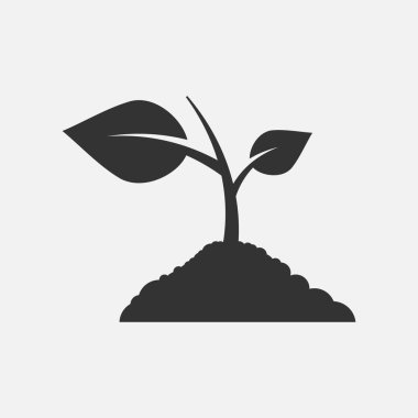 Bitki filizi. iş simgesi Vektör illüstrasyonu. Eps 10