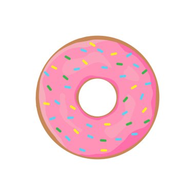 Beyaz arka planda serpiştirilmiş çörekler. Vektör çizimi. Eps 10.