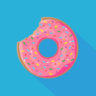 Beyaz arka planda serpiştirilmiş çörekler. Vektör çizimi. Eps 10.