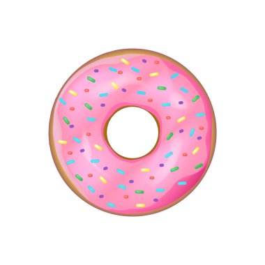 Beyaz arka planda serpiştirilmiş çörekler. Vektör çizimi. Eps 10.