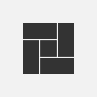 Beyaz arka planda logo blokları izole edildi. Vektör çizimi. Eps 10.