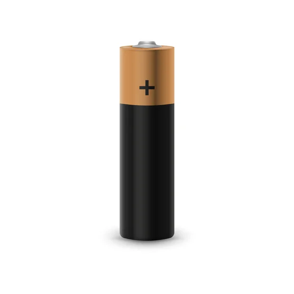 Battery Isolated White Background Vector Illustration Eps —  Vetores de Stock