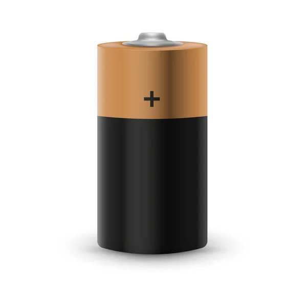 Battery Isolated White Background Vector Illustration Eps —  Vetores de Stock