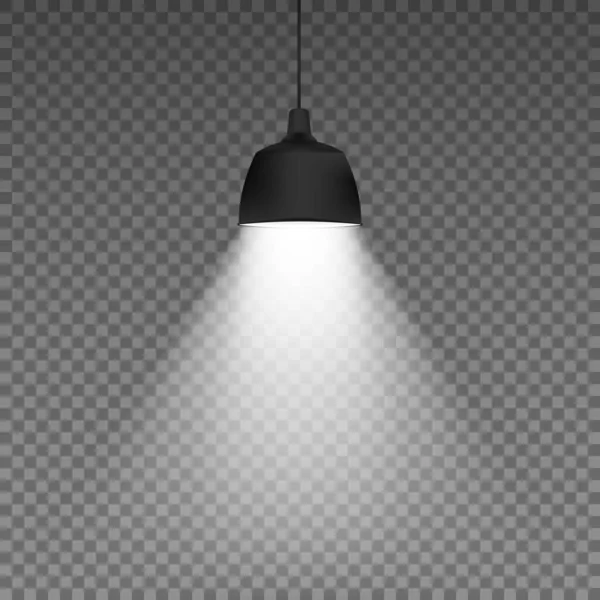 Realistická Stropní Lampa Izolované Průhledném Pozadí Vektorová Ilustrace Eps — Stockový vektor