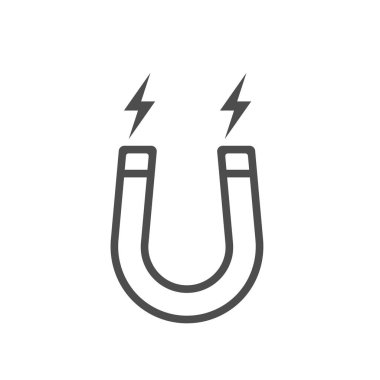 Beyaz arkaplanda izole edilmiş mıknatıs simgesi. Vektör çizimi. Eps 10.