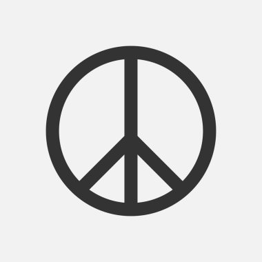 Beyaz arka planda izole edilmiş barış simgesi. Vektör çizimi. Eps 10.