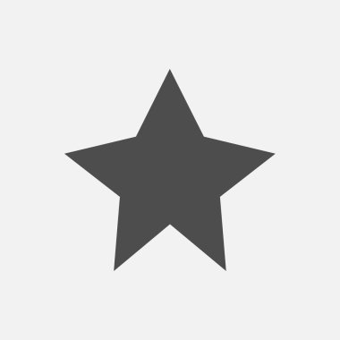 Beyaz arkaplanda yıldız simgesi izole edildi. Vektör çizimi. Eps 10.