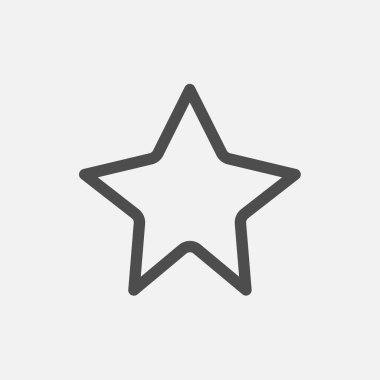 Beyaz arkaplanda yıldız simgesi izole edildi. Vektör çizimi. Eps 10.