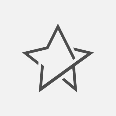 Beyaz arkaplanda yıldız simgesi izole edildi. Vektör çizimi. Eps 10.