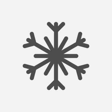 Beyaz arkaplanda kar tanesi simgesi izole edildi. Vektör çizimi. Eps 10.