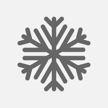 Beyaz arkaplanda kar tanesi simgesi izole edildi. Vektör çizimi. Eps 10.