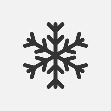 Beyaz arkaplanda kar tanesi simgesi izole edildi. Vektör çizimi. Eps 10.