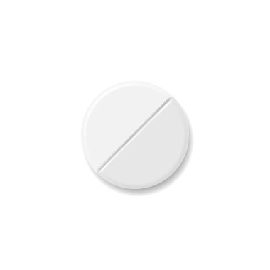 Gerçekçi haplar beyaz arka planda izole edilmiş. Vektör çizimi. Eps 10.