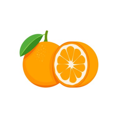 Turuncu beyaz arka planda izole edilmiş. Vektör çizimi. Eps 10.