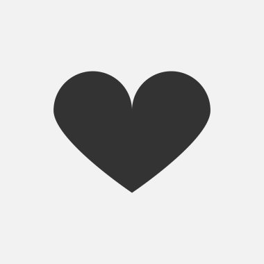 Beyaz arka planda kalp simgesi izole edildi. Vektör çizimi. Eps 10.