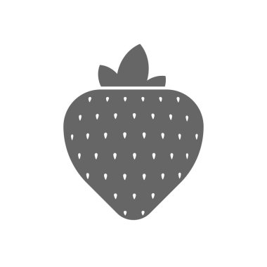 Çilek beyaz arka planda izole edilmiş. Vektör çizimi. Eps 10