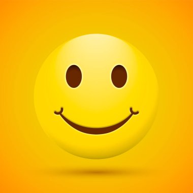 Beyaz arka planda izole edilmiş gülen yüz simgesi. Vektör çizimi. Eps 10.