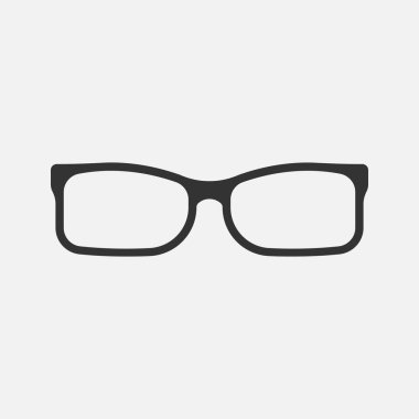 Gözlük simgesi beyaz arkaplanda izole edildi. Vektör çizimi. Eps 10.