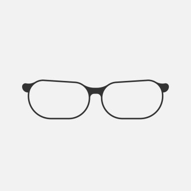 Gözlük simgesi beyaz arkaplanda izole edildi. Vektör çizimi. Eps 10.