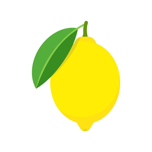 Fresh Lemon Fruits Isolated White Background Vector Illustration Eps — Vetor de Stock