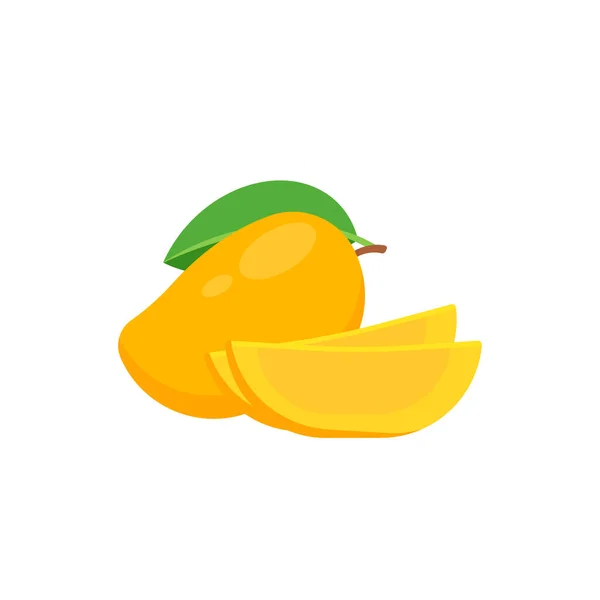 Mango Isolated White Background Vector Illustration Eps — Vetor de Stock