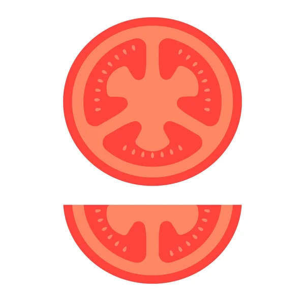 Tomato Isolated White Background Vector Illustration Eps — Vetor de Stock