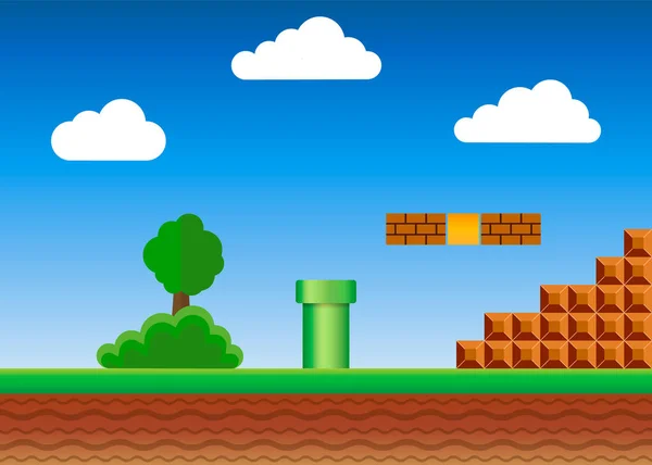 Παλιό Βιντεοπαιχνίδι Ρετρό Στυλ Φόντου Εικονογράφηση Διανύσματος Eps — Διανυσματικό Αρχείο
