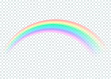 Şeffaf gökkuşağı. Şeffaf arkaplanda izole edilmiş. Vektör çizimi. Eps 10.