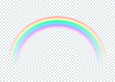 Şeffaf gökkuşağı. Şeffaf arkaplanda izole edilmiş. Vektör çizimi. Eps 10.