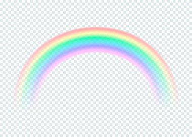 Şeffaf gökkuşağı. Şeffaf arkaplanda izole edilmiş. Vektör çizimi. Eps 10.