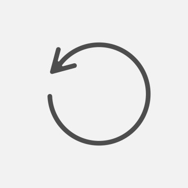 Simge yeniden yükleme işareti beyaz arkaplanda izole edildi. Vektör çizimi. Eps 10.