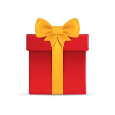 Kurdeleli ve fiyonklu hediye kutusu. Vektör çizimi. Eps 10